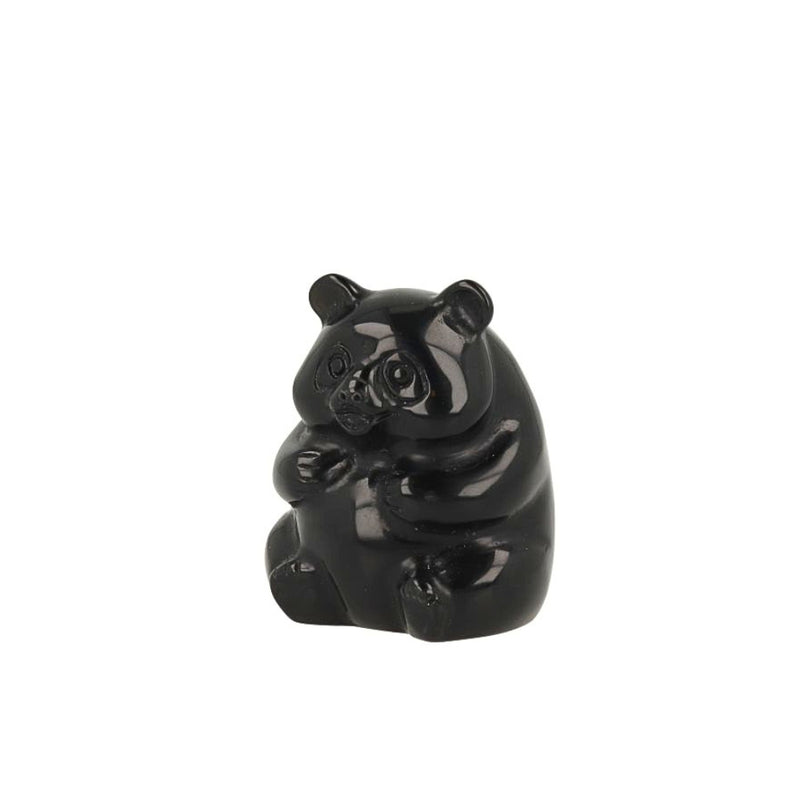 Zwarte Obsidiaan Panda Klein