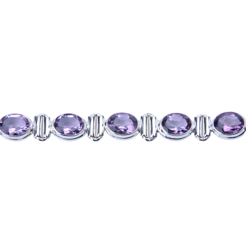 Zilveren armband Amethist - 2