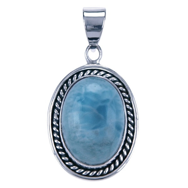 Zilveren hanger Larimar - 8