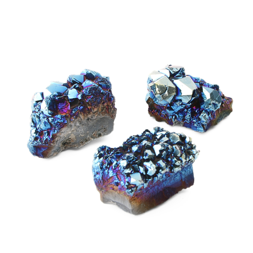 Titanium Aura Amethist Ruw Set - 2
