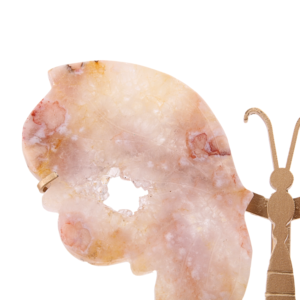 Vlinder Roze Agaat op standaard - 5