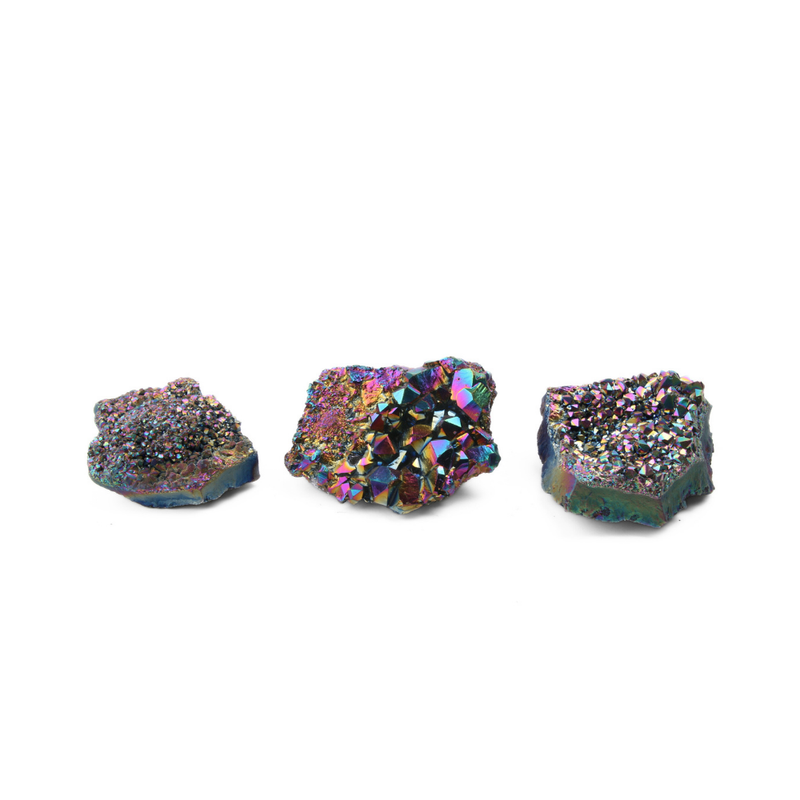 Titanium Aura Amethist Ruw Set – 5