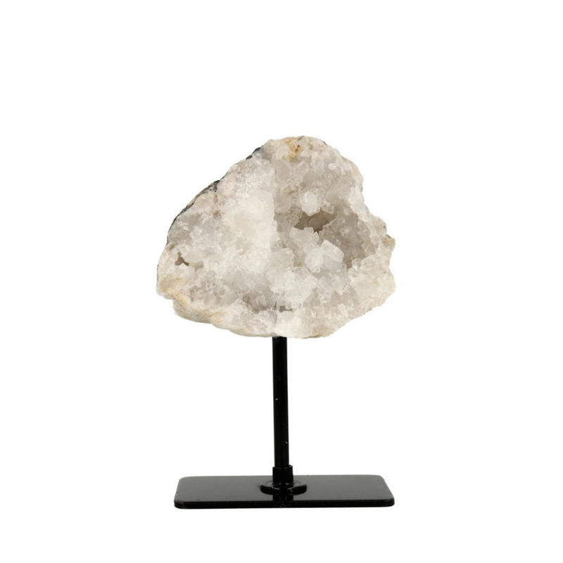 Bergkristal Geode op standaard - 3