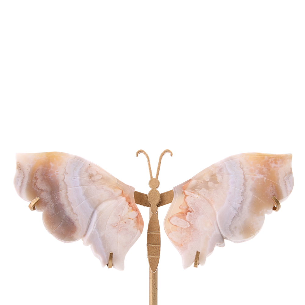 Vlinder Roze Agaat op standaard - 7