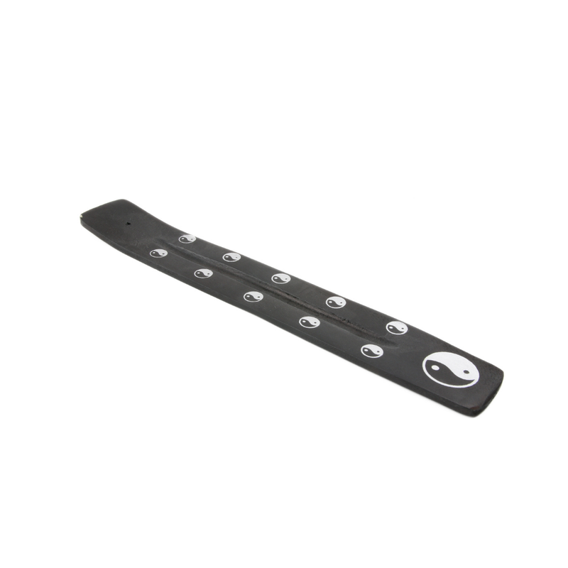 Wierookhouder hout Yin Yang zwart