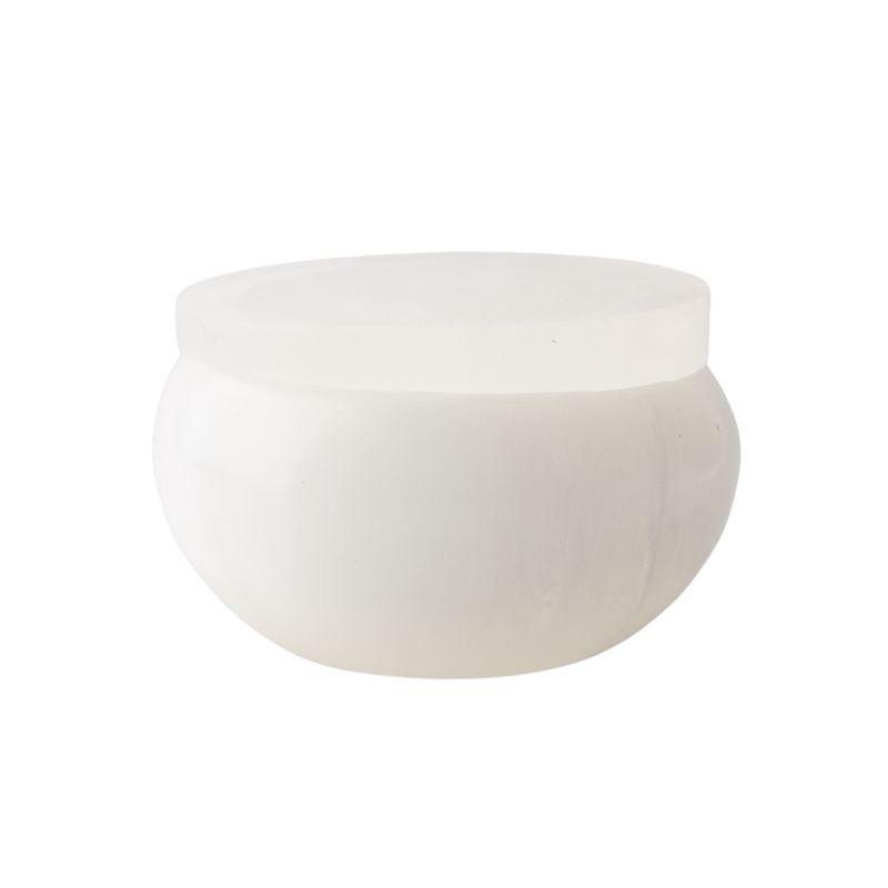 Seleniet Juwelen doosje rond met deksel