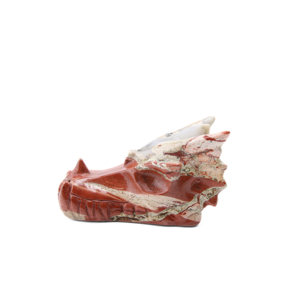 Jaspis Rood Dragon Skull - 3