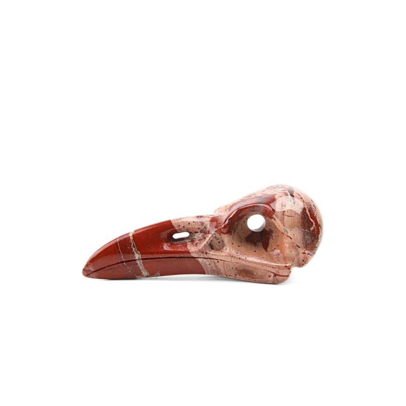 Jaspis Rood Raven Skull - 2