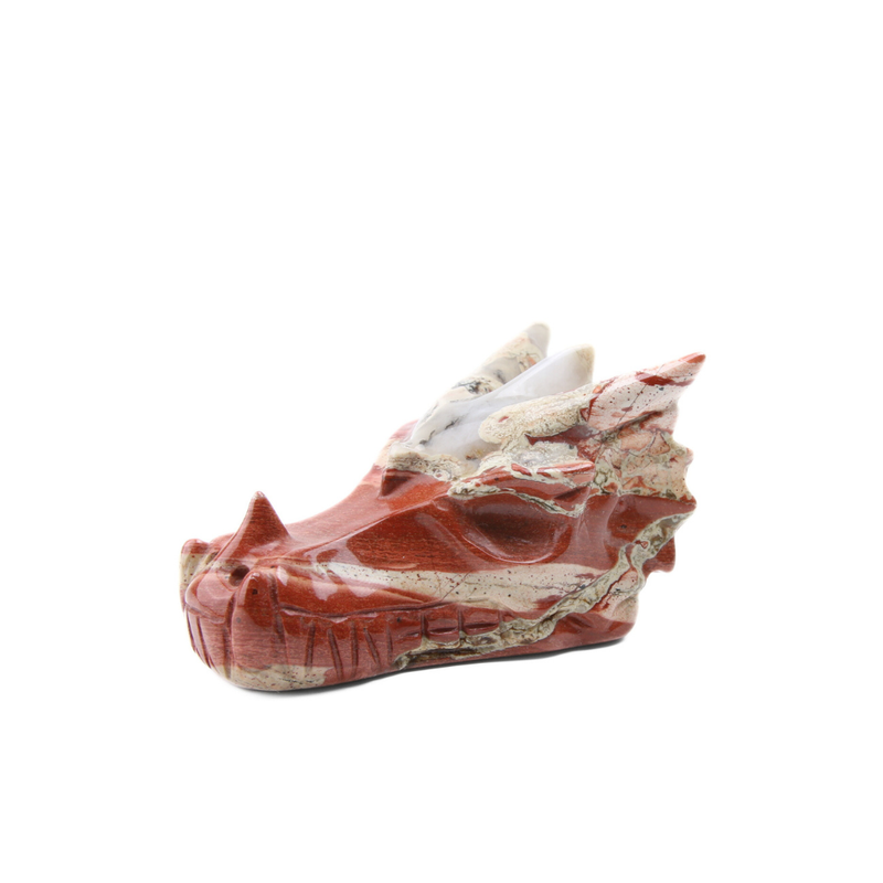 Jaspis Rood Dragon Skull - 3