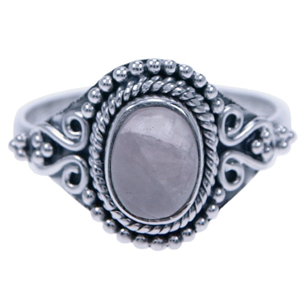 Zilveren ring Rozenkwarts 4