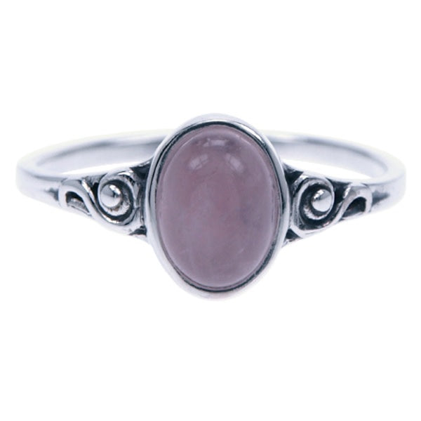 Zilveren ring Rozenkwarts 13