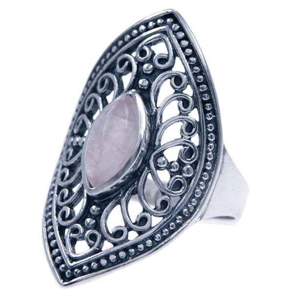 Zilveren ring Rozenkwarts 7