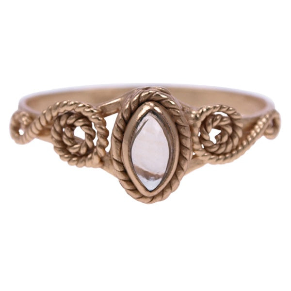 Zilveren ring Citrien Gold Plated 2
