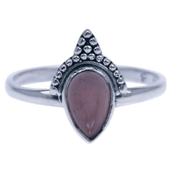 Zilveren ring Rozenkwarts 8