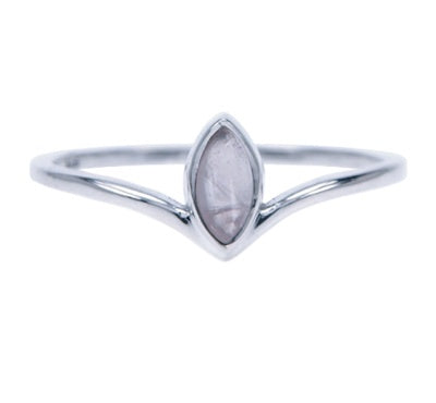 Zilveren ring Rozenkwarts 10