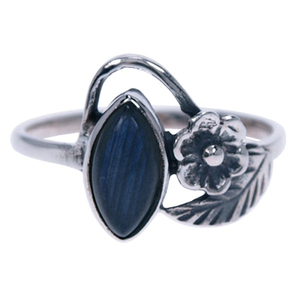 Zilveren ring Labradoriet 4