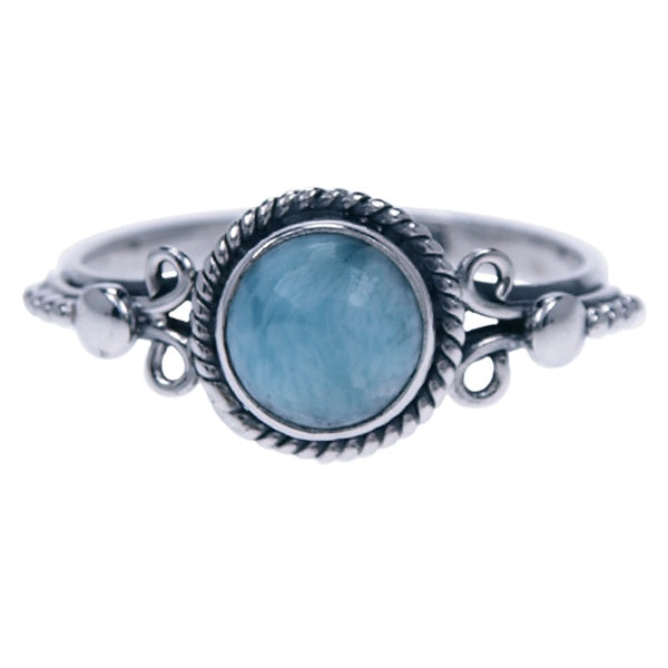 Zilveren ring Larimar 2