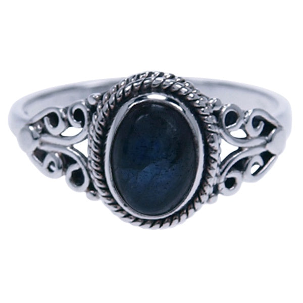 Zilveren ring Labradoriet 2