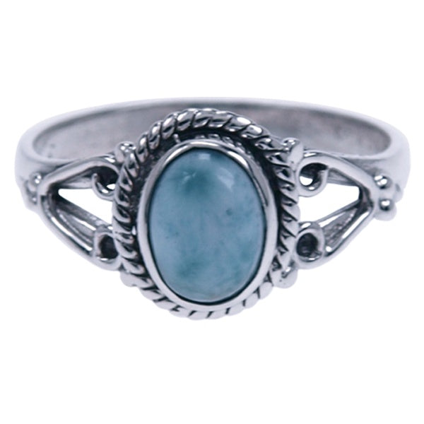 Zilveren ring Larimar 1