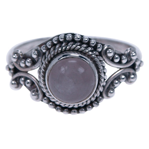 Zilveren ring Rozenkwarts 3