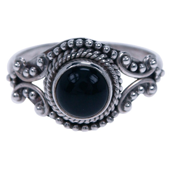 Zilveren ring Onyx 1