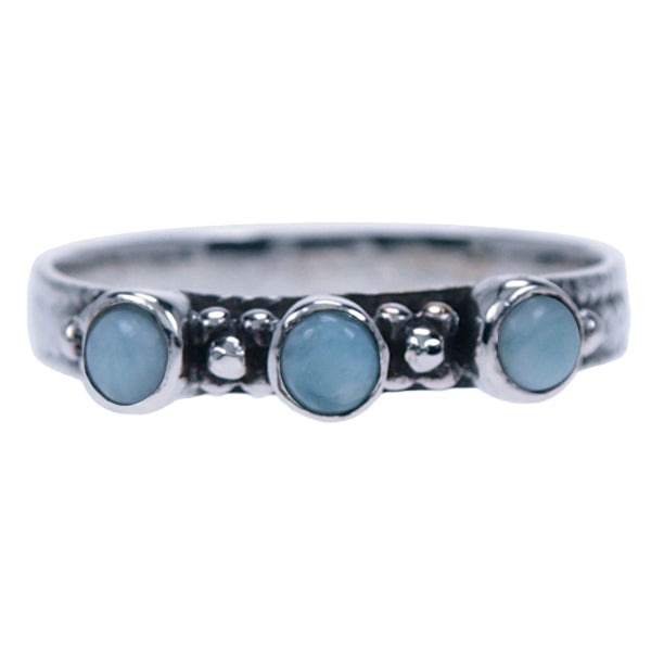 Zilveren ring Larimar 3