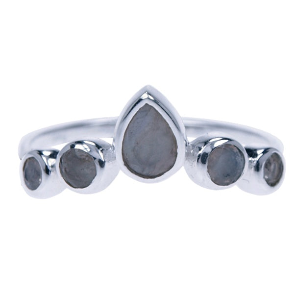 Zilveren ring Maansteen 2