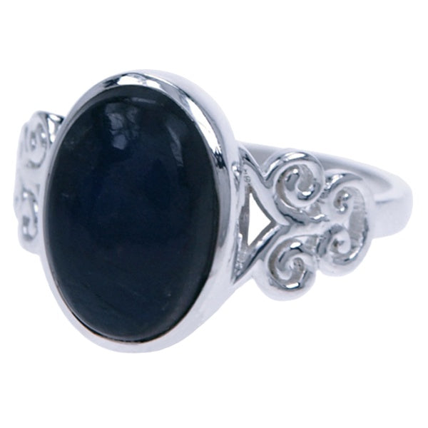 Zilveren ring Labradoriet 1