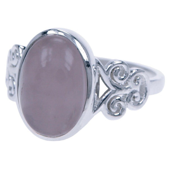 Zilveren ring Rozenkwarts 1