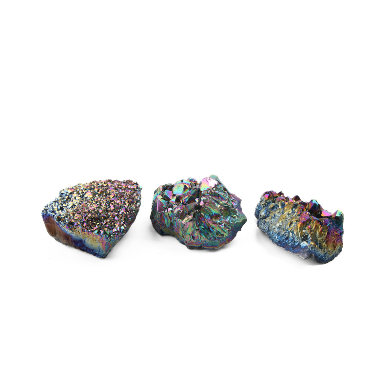 Titanium Aura Amethist Ruw Set – 6