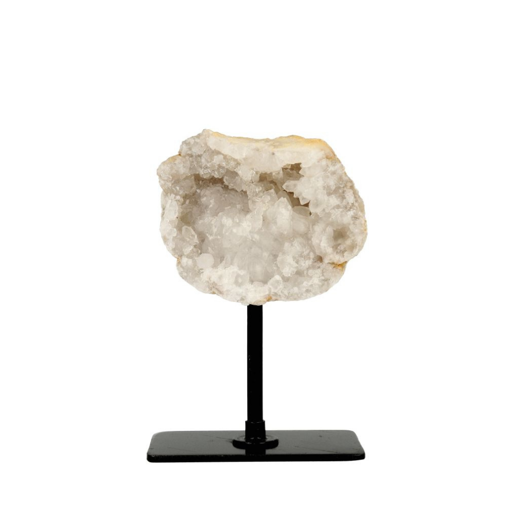 Bergkristal Geode op standaard - 4