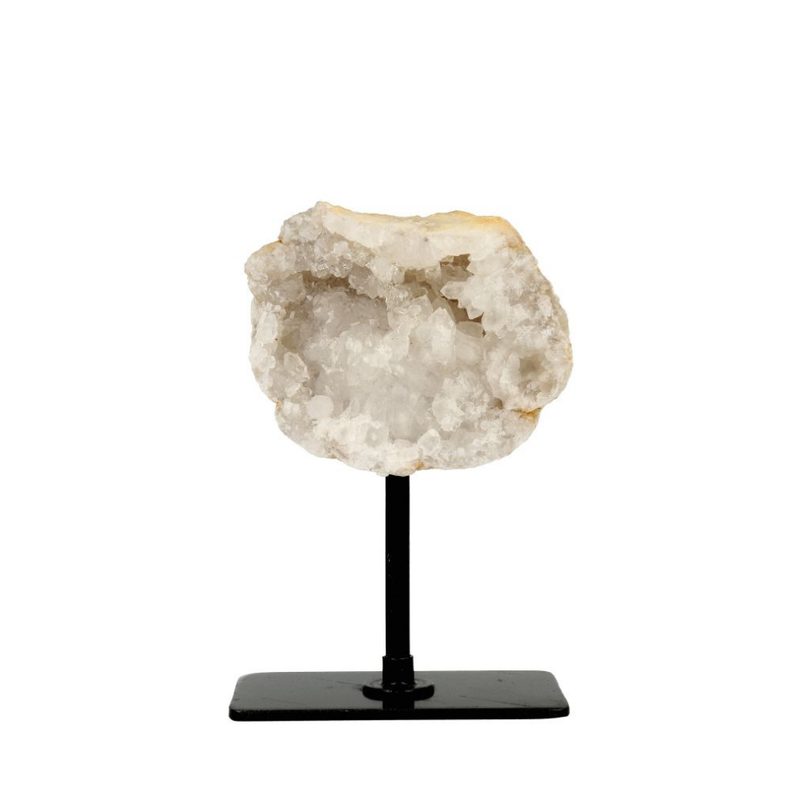 Bergkristal Geode op standaard - 4