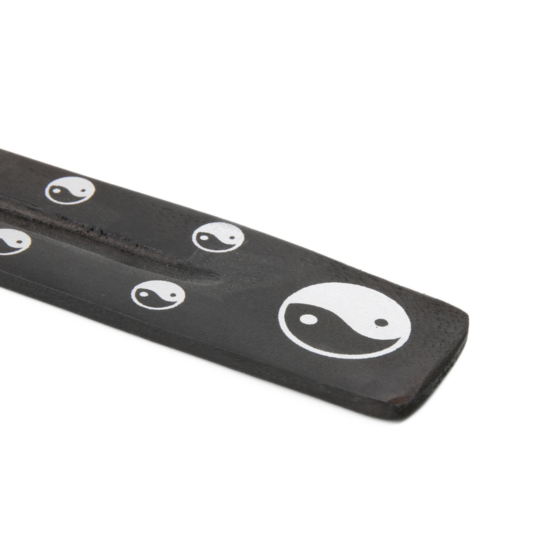 Wierookhouder hout Yin Yang zwart