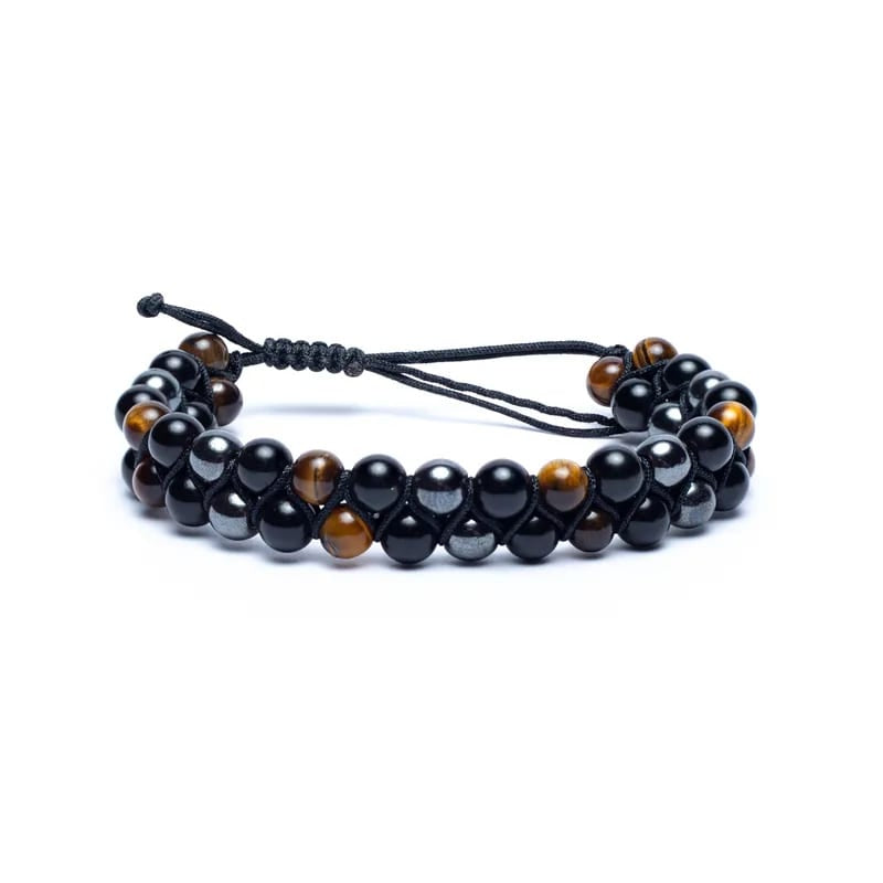 Edelsteen Armband Hematiet, Obsidiaan & Tijgeroog