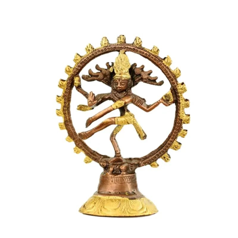 Shiva Nataraj messing 2-kleurig 20 cm