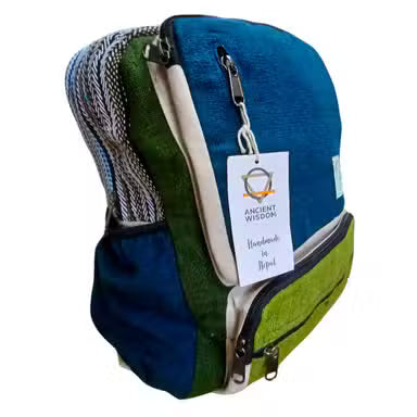 Hennep Adventure rugtas - Teal & Sage