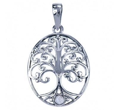 Symbool Hanger Levensboom met Maansteen - 2