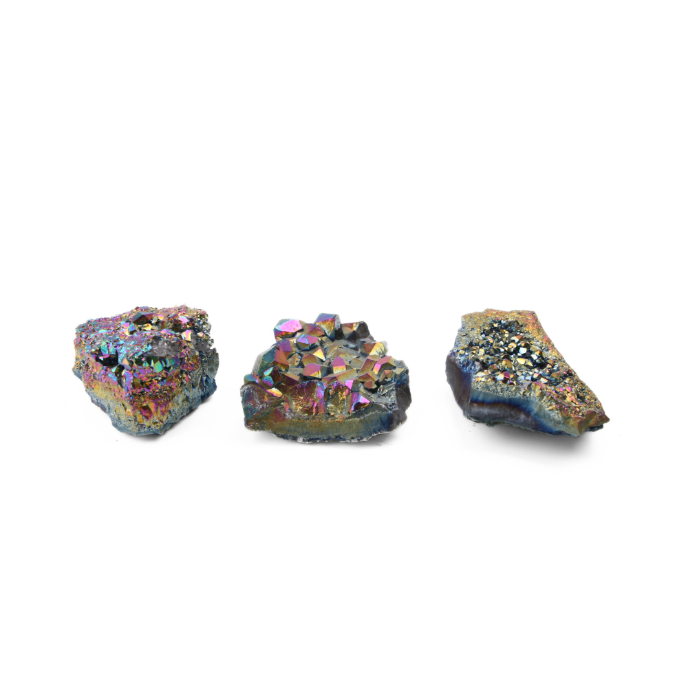 Titanium Aura Amethist Ruw Set – 7
