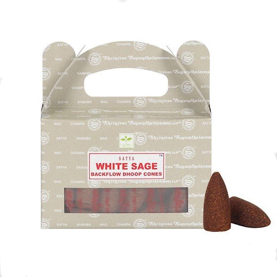 Satya White Sage backflow wierookkegels