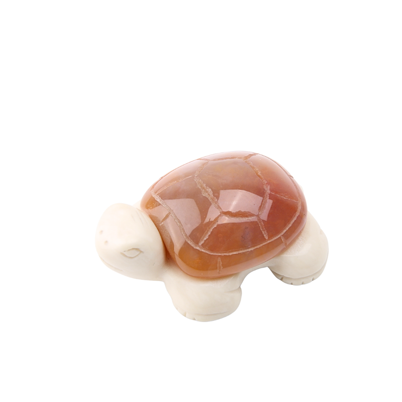 Chalcedoon Jaspis met Jade Ivory Schildpad - 6