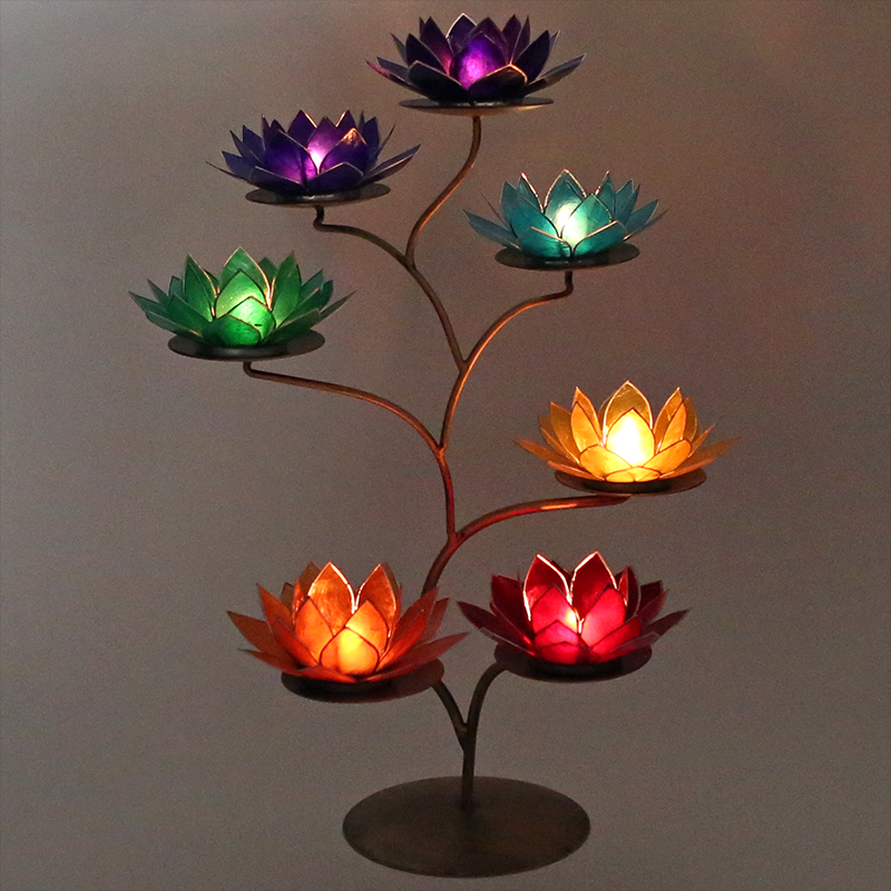 Chakra Lotus display metaal