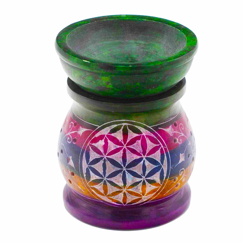 Oliebrander van Zeepsteen Flower of Life