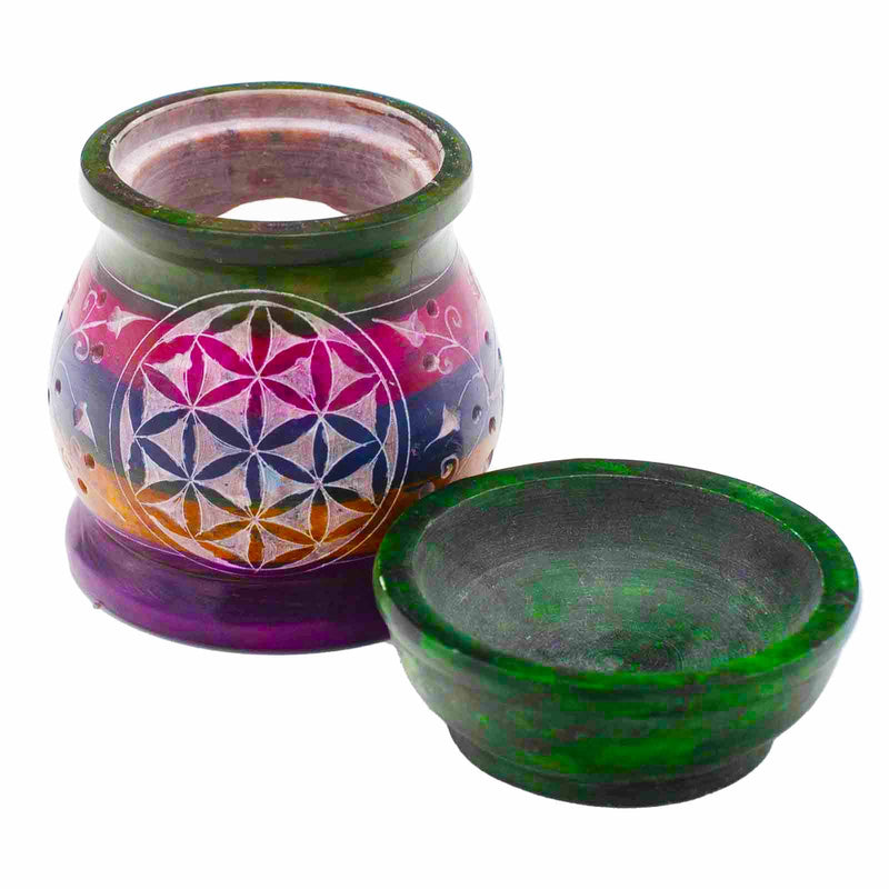 Oliebrander van Zeepsteen Flower of Life