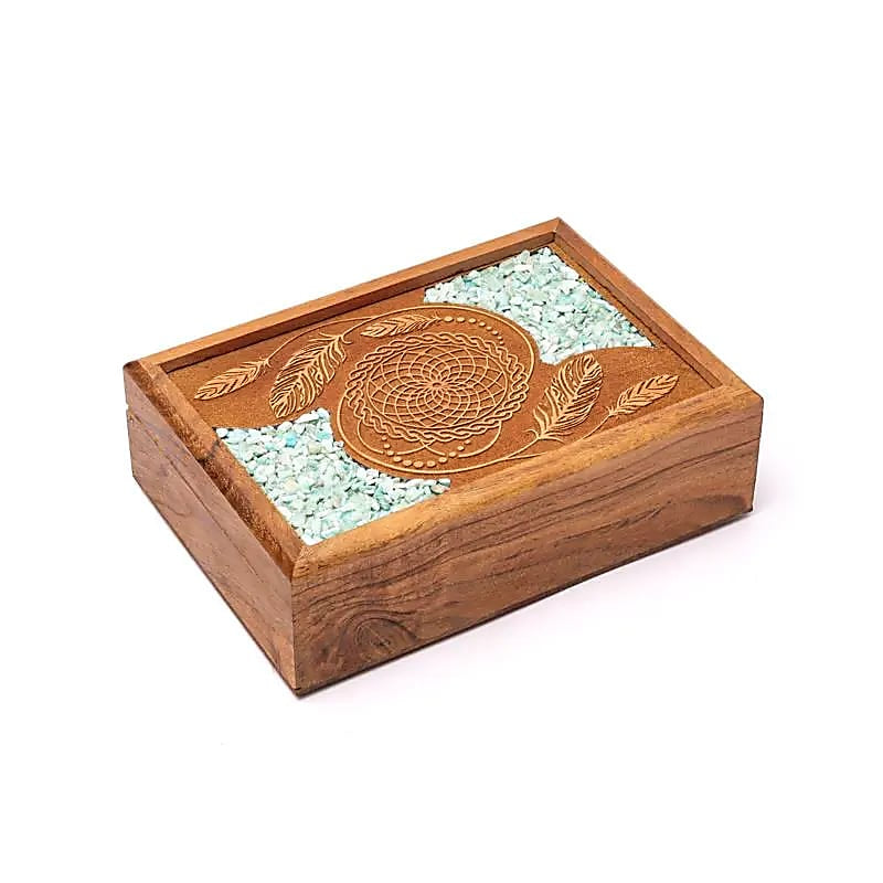 Tarot- of sieradendoos dromenvanger amazoniet