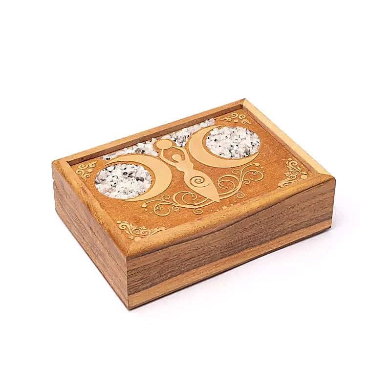 Tarot- of sieradendoos maangodin regenboogmaansteen