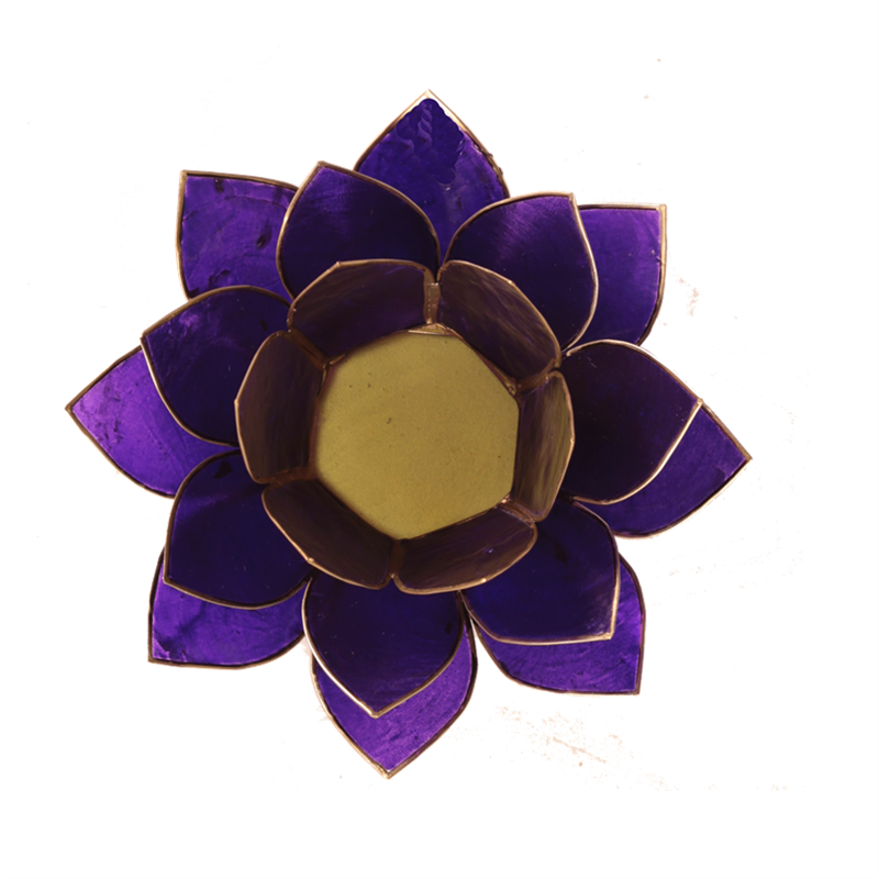 Lotus sfeerlicht violet 7e chakra goudrand