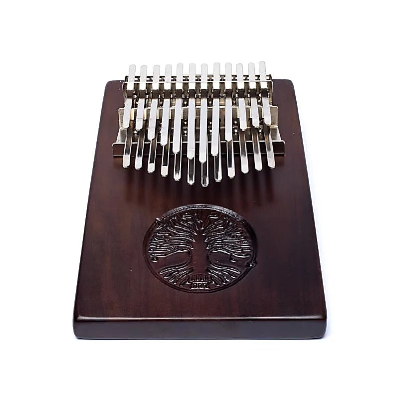 Kalimba 24 toetsen notenhout met Levensboom 20cm