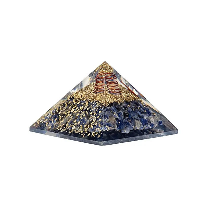 Orgoniet Piramide sodaliet met maan en sterren