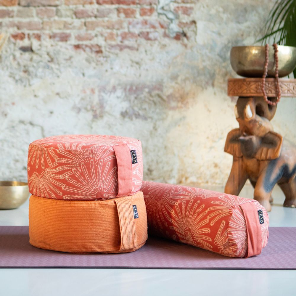 Deva Yoga - Meditatiekussen bio katoen - African Red