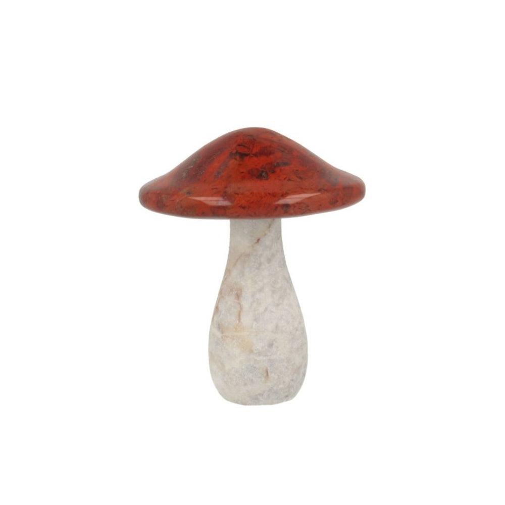 Jaspis Rood met Jade Ivory Paddenstoel - 7